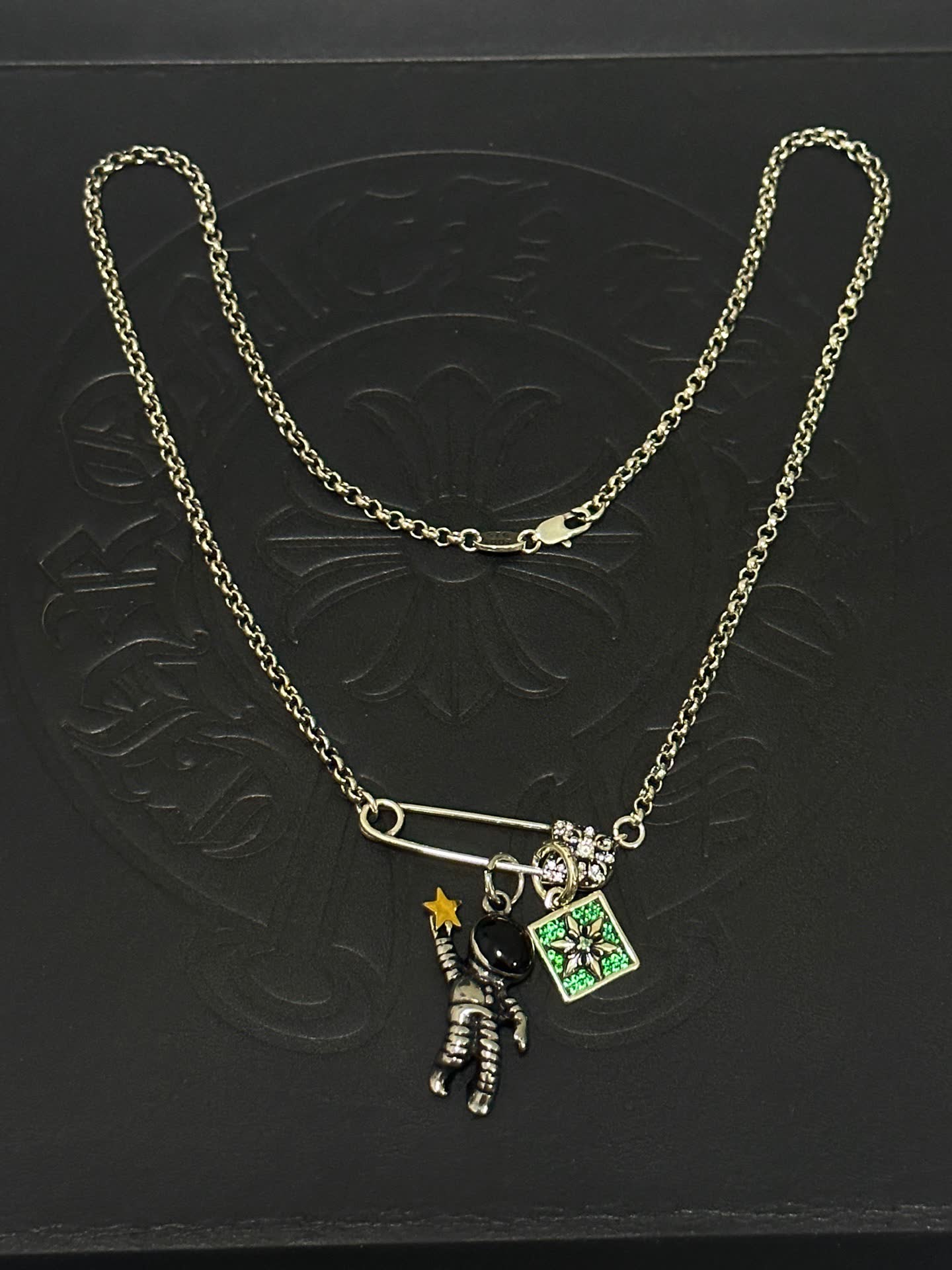 Chrome Hearts Space Explorer Charm Necklace Chrome Hearts Space Explorer Charm Necklace